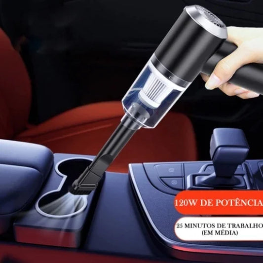 Mini Portable Vacuum Cleaner Portable Rechargeable Professional Wireless Car Cleaning 3 in 1 Blow Puff Makes Powerful Vacuum And...