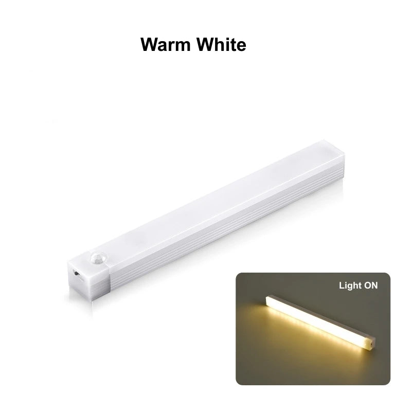Luminária LED com Sensor de Movimento USB Recarregável – Iluminação Inteligente Sem Fio