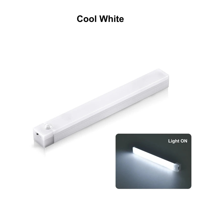 Luminária LED com Sensor de Movimento USB Recarregável – Iluminação Inteligente Sem Fio