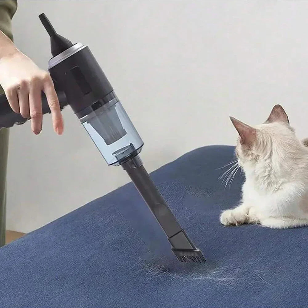 Aspirador Portátil Sem Fio 120W Recarregável – Limpeza Rápida para Carro e Casa